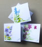 set of 3 hand painted floral greetings cards ( ref FA 136 M2 )