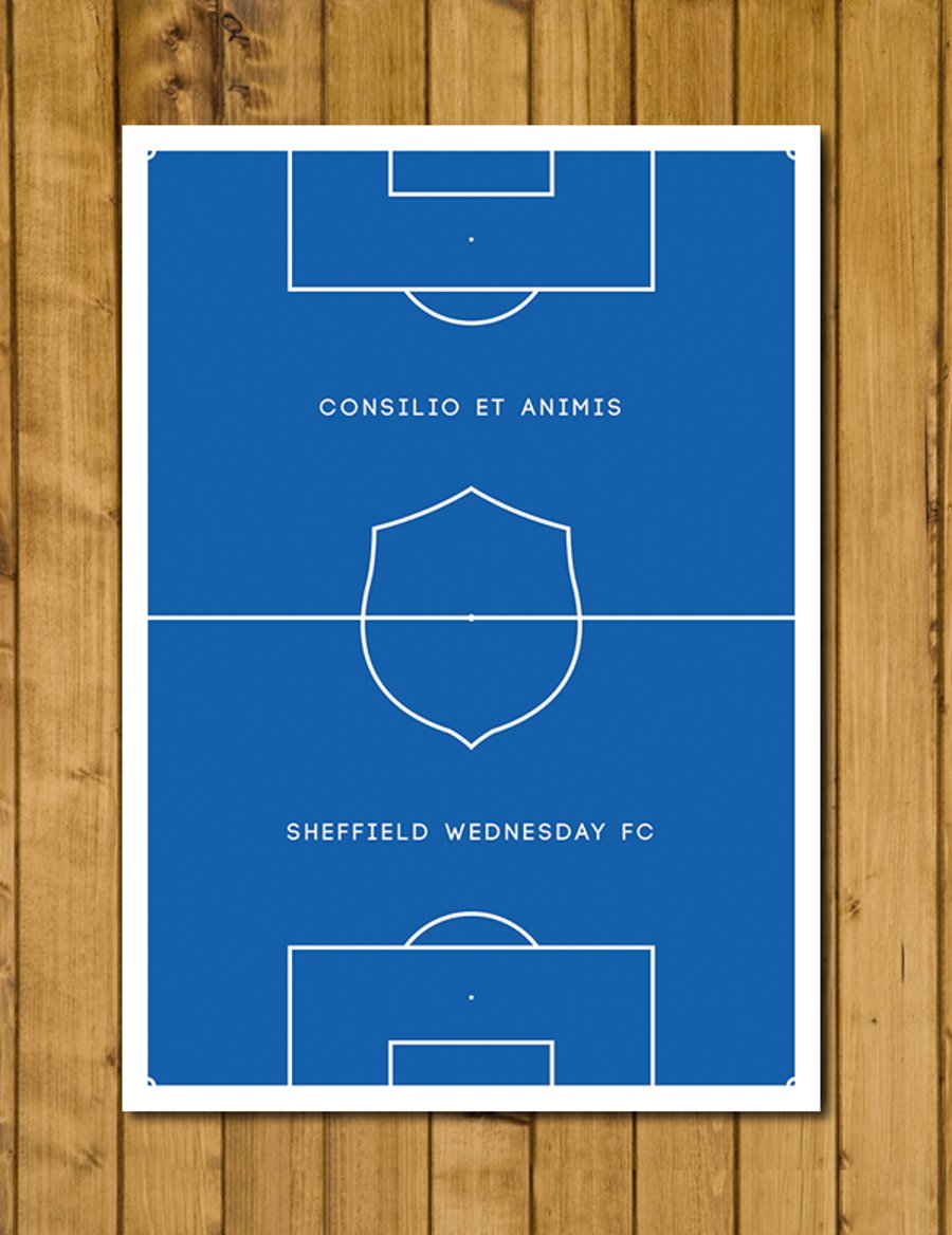 Football Poster - Consilio et Animis - Sheffield Wednesday Pitch Perfect Art