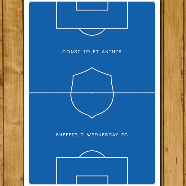 Football Poster - Consilio et Animis - Sheffield Wednesday Pitch Perfect Art