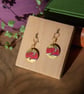 Celestial Gold Planet Earrings - Laser cut and hand painted - Image 1