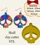 Skull STL clay cutter file for 3d printing