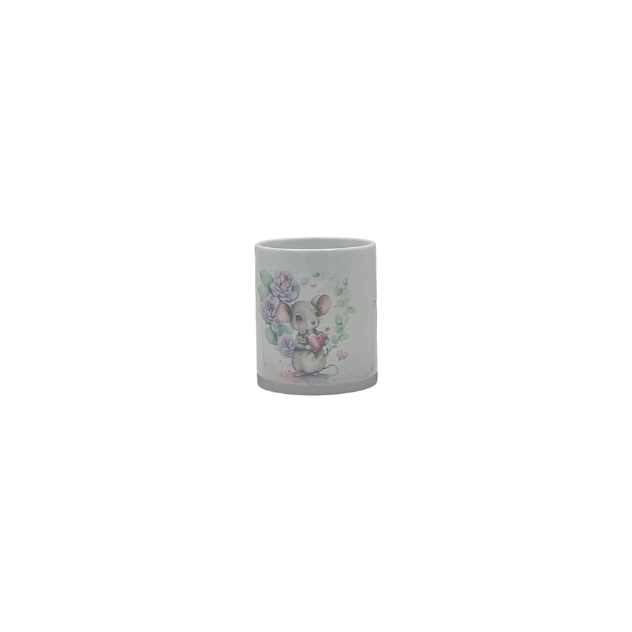 Image of Cute Mouse & Floral Heart Mug