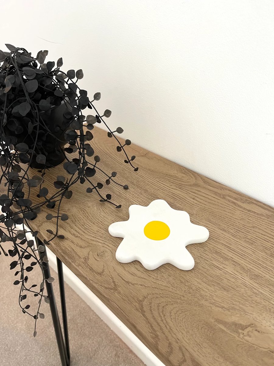 Handmade Egg Coasters - Unique Ceramic Kitchen Decor - Rustic Breakfast Table 