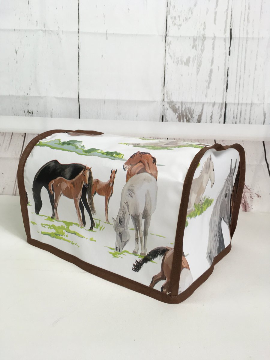 Horse & Pony Mare Foal PVC 4 slice Toaster Cover - Morphy Richards