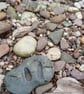 Pebble Earrings, silver and beach plastic, mismatched earrings. - Image 8