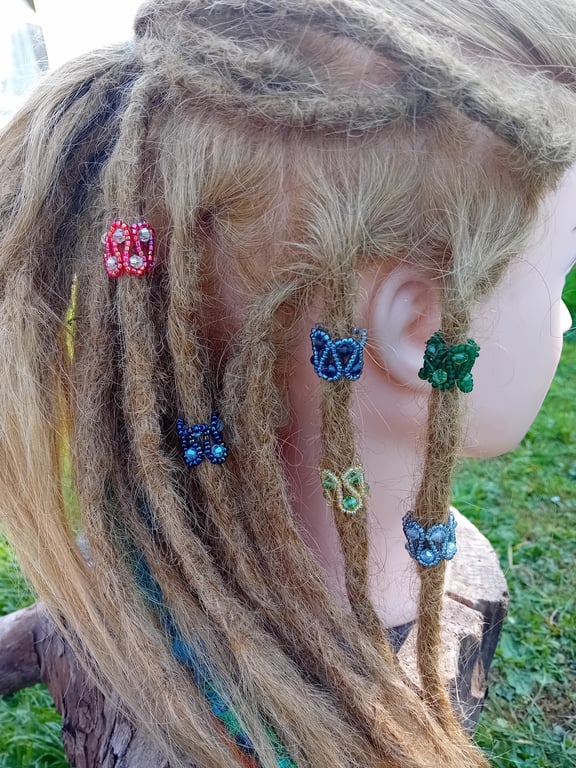 Swirly gems goddess style dreadlock beads