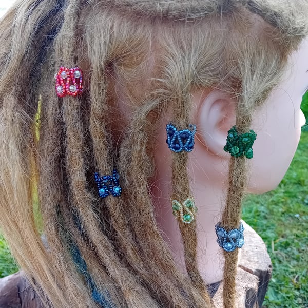 Swirly gems goddess style dreadlock beads