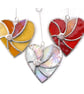 Golden Wedding Heart Swirl Stained Glass Suncatcher Handmade Gold  Anniversary - Image 7