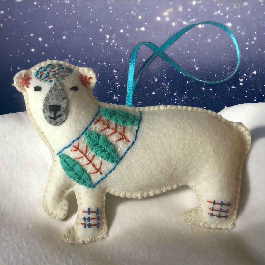 Polar Bear Christmas Decoration