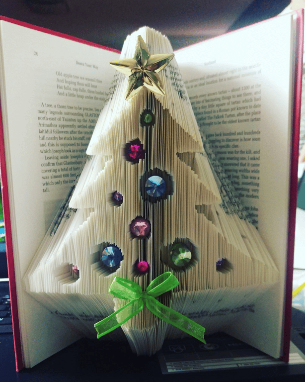 Christmas Tree with Baubles COMBI Book Folding Pattern - EMAILED PDF PATTERN