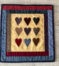 Hand Quilted Nine Heart Country Style Wallhanging Quilt FREE POSTAGE - Image 2
