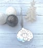 Gingerbread Man Christmas Tree Decoration, Silver Mirrored Acrylic Bauble - Image 6