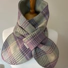 Abraham Moon Kincraig Heather Tweed Fabric scarf with fleece lining 