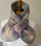 Abraham Moon Kincraig Heather Tweed Fabric scarf with fleece lining 