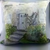 English Cottage Garden Handmade Watercolour Cushion