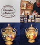 Worcester Fruit . Handpainted bone china lidded vase by Christopher Hughes  - Image 2