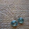 Blue faceted bead earrings