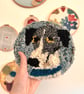 Cute dog punch needle textile wall hanging - Image 2