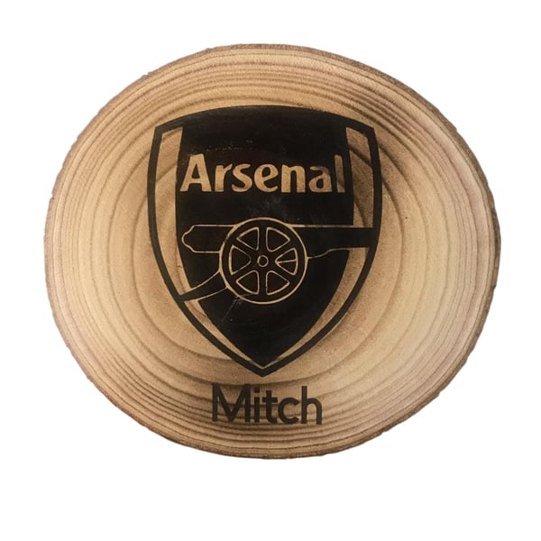 Personalised Football Tree Slices