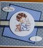 First Birthday Card - Little Boy With Cake - Image 10