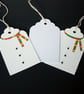 Handmade Christmas gift tags - snowman body  - Image 2