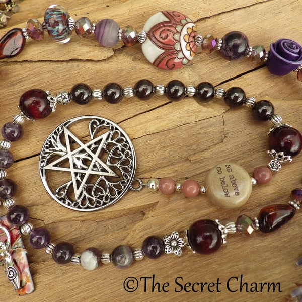 Pagan Prayer Beads 'As Above So Below', Meditation Beads