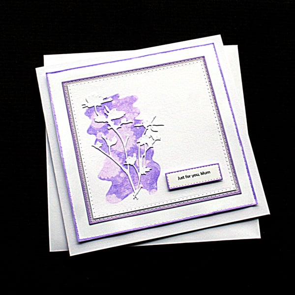 Just For You Mum - Handcrafted Mothers Day Card - dr19-0018