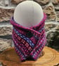 Fair Isle 'Peerie' Neckwarmer Heather and Pinks