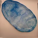 Eco resin large irregular shaped trinket tray