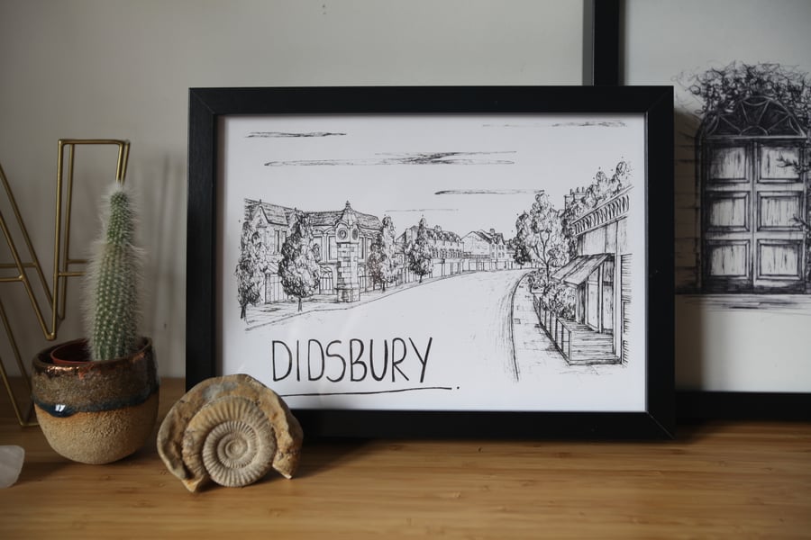 Didsbury Skyline Art Print