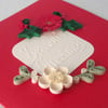 Quilled Christmas card with quilling