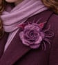 Handmade Felted Wool Brooch – Floral Design  - Image 4