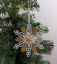 Machine Embroidery Snowflake Ornament: Lacey Christmas Decor - Image 3