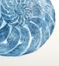 Chambered nautilus cross section sea shell original drypoint etching - Image 2