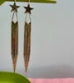 Star chain drop earrings disco statement beautiful retro - Image 6