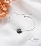 Natural Black Pearl Flower Bracelet With 925 Sterling Silver Chain - Image 2