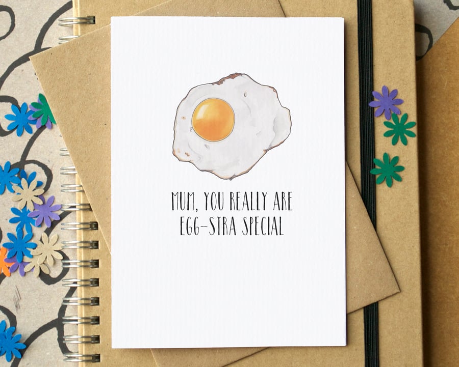 Funny "Mum, You Really Are Egg-stra Special" Mother's Day Card