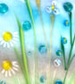 Glass Meadow Heart with Delicate Turquoise Flowers - Image 4