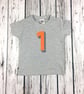 Kids Number T-Shirts. Personalise Birthday Age of Child shirt. Children's Tee  - Image 2