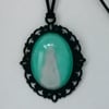 Marble clay glass pendant 
