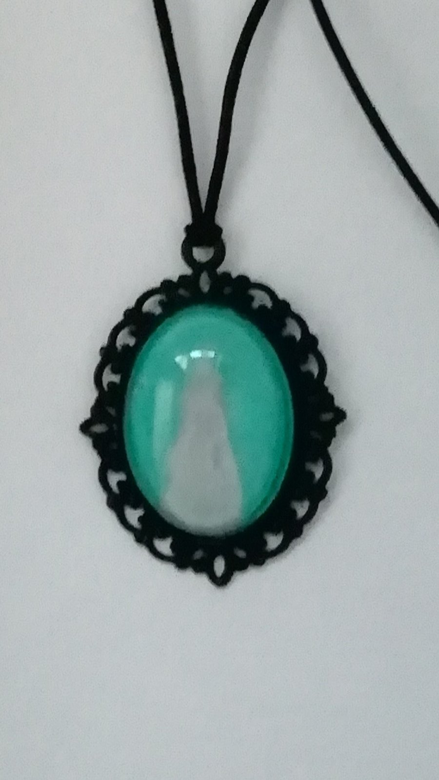 Marble clay glass pendant 