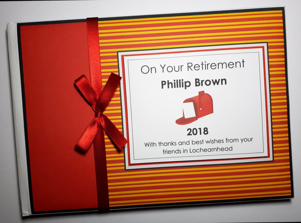 Personalised Postman Retirement Guest book