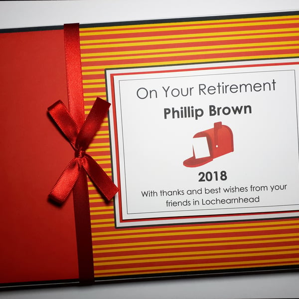 Personalised Postman Retirement Guest book