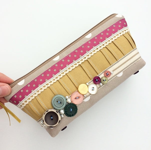 Makeup Bag, Pencil Case Folksy