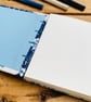 Hand Bound A6 Mixed Media Sketchbook with Coptic Stitch Exposed Spine. Wave. - Image 3