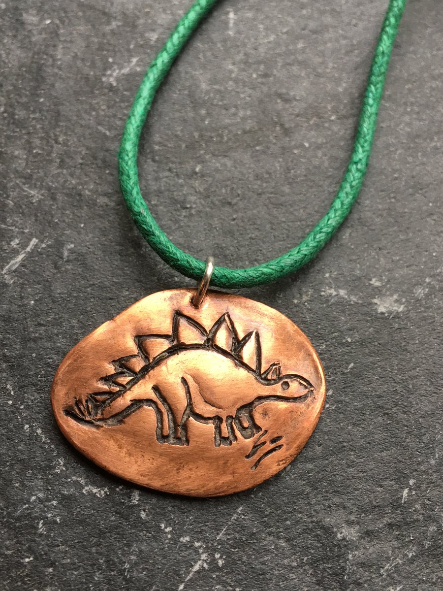 Dinosaur necklace - Stegosaurus Necklace