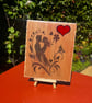 Romantic wooden plaque 