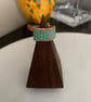 Colourful light turquoise colour beaded ring