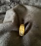 Resin ring with black and gold