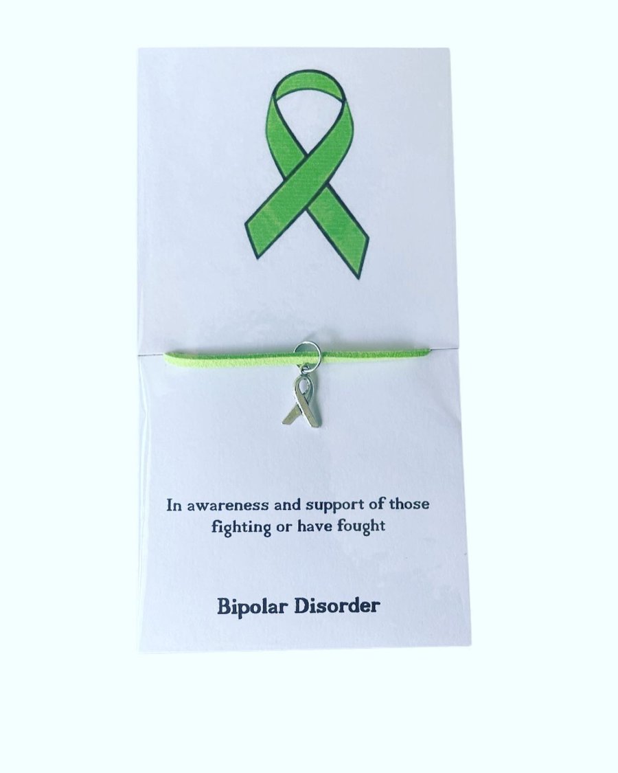 Bundle of 6 in awareness and support of bipolar wish bracelets x6